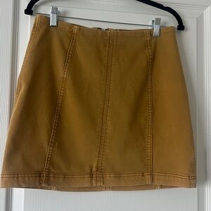 LIKE NEW Free People Mustard Zippered Skirt size 12